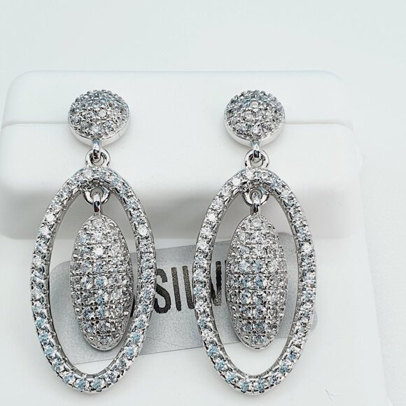 "925 Sterling Silver Cubic Zirconia Earrings, UU1P6A6110 - Picture 6 of 9